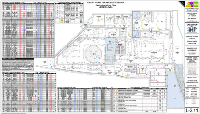 L-2.11 - LIGHTING PLAN - LOAD SCHEDULES - LOWER LEVEL