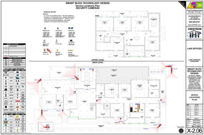 LAWOFFICE-X-2.06 - DEVICE LOCATIONS PLAN - UPPER & MAIN LEVEL