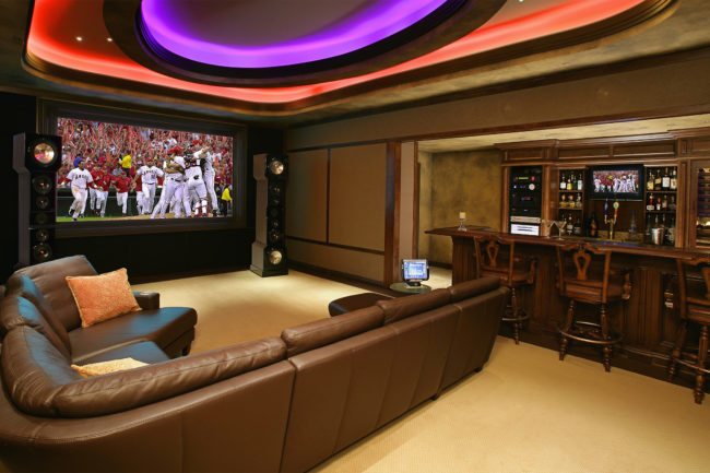 HOME THEATER AND BAR