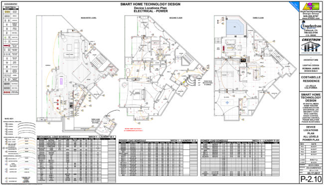 P-2.10 - ELECTRICAL / POWER PLAN - LOAD SCHEDULES- ALL LEVELS