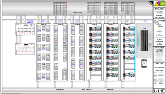 LC-1.1E LUTRON LIGHTING PANEL ELEVATION - MECH RM - RV CS-9