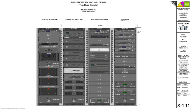 X-1.11 TECH RM RACK4 - ELEVATION - RV CS-1